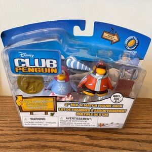 Disney Club Penguin Mix 'N Match Figure Pack - Series 5 PJ Bunny and snowboarder